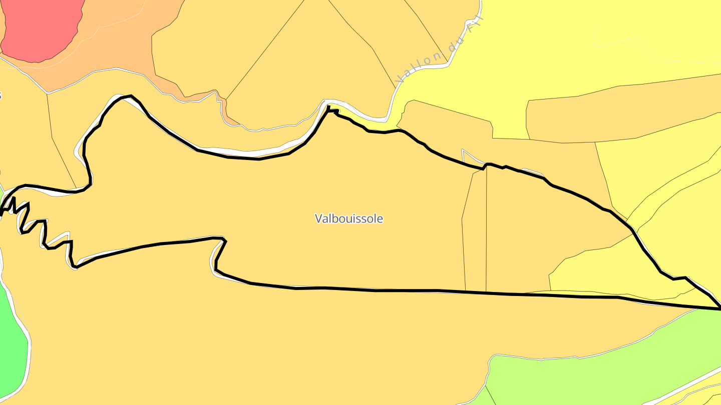 Carte des prix de l'immobilier Valbouissole