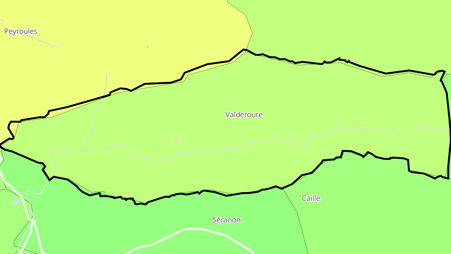 Carte des prix de l'immobilier Valderoure