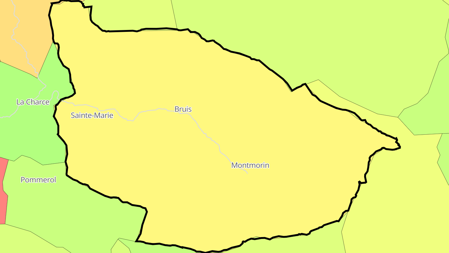 Carte des prix de l'immobilier Valdoule