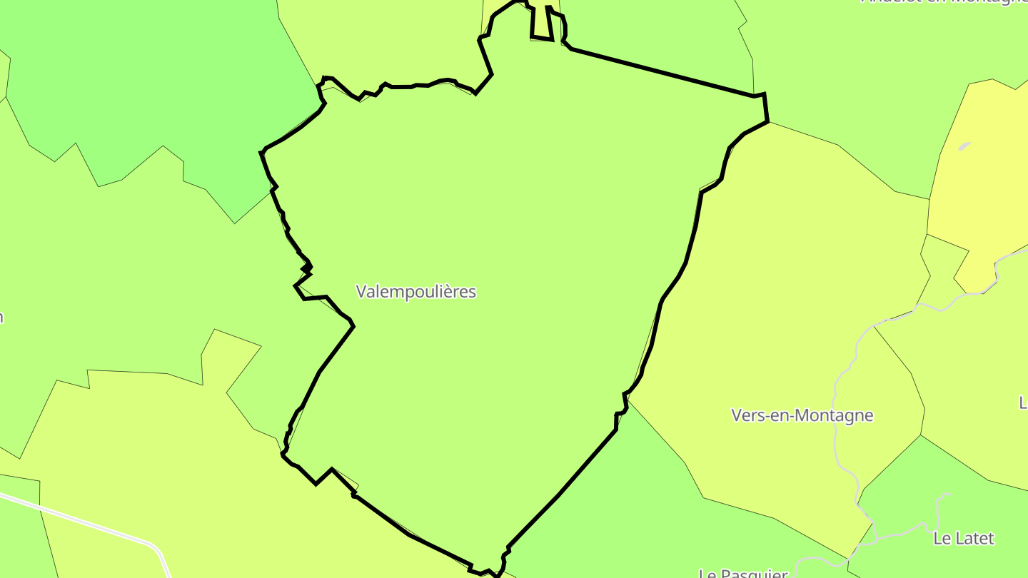 Carte des prix de l'immobilier Valempoulières