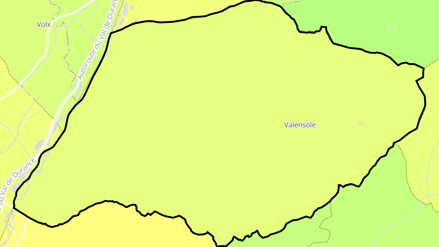 Carte des prix de l'immobilier Valensole
