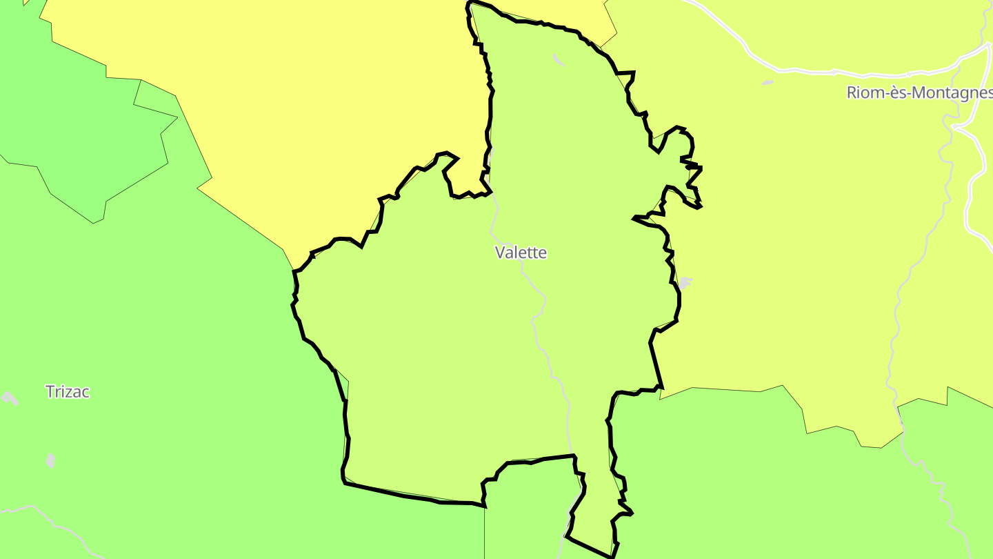 Carte des prix de l'immobilier Valette