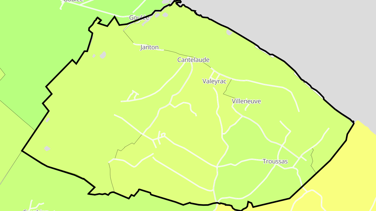 Carte des prix de l'immobilier Valeyrac