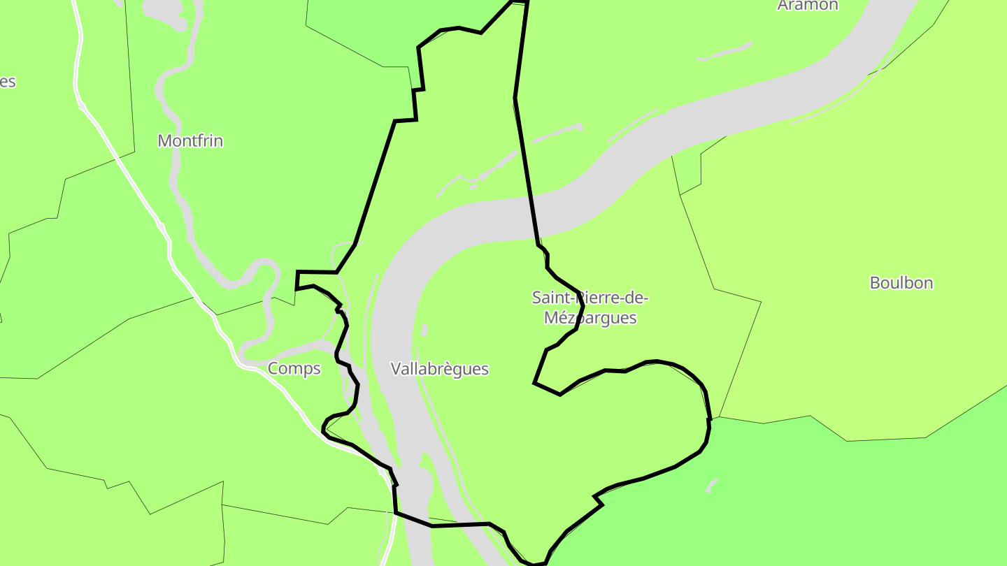 Carte des prix de l'immobilier Vallabrègues