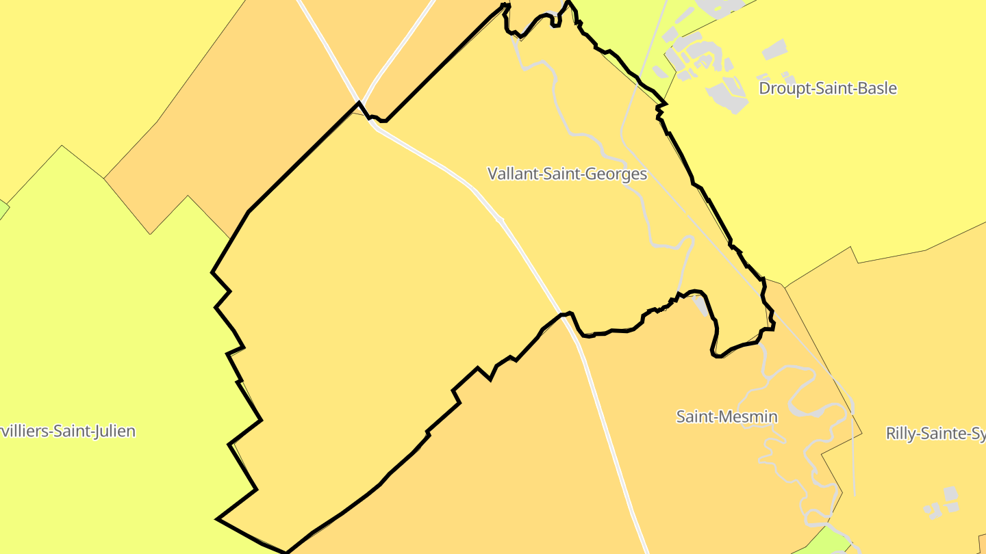 Carte des prix de l'immobilier Vallant-Saint-Georges