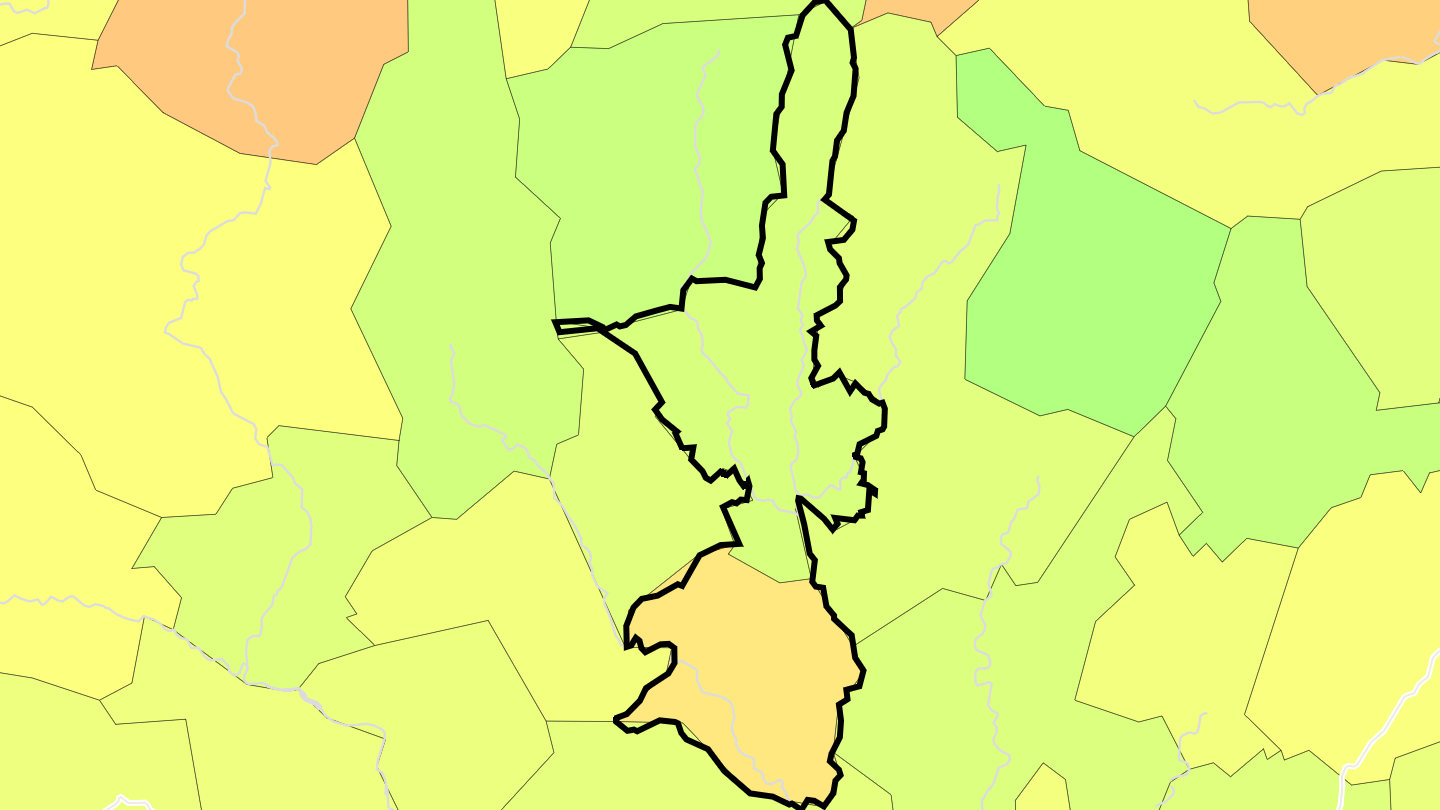 Carte des prix de l'immobilier Vallées-d'Antraigues-Asperjoc