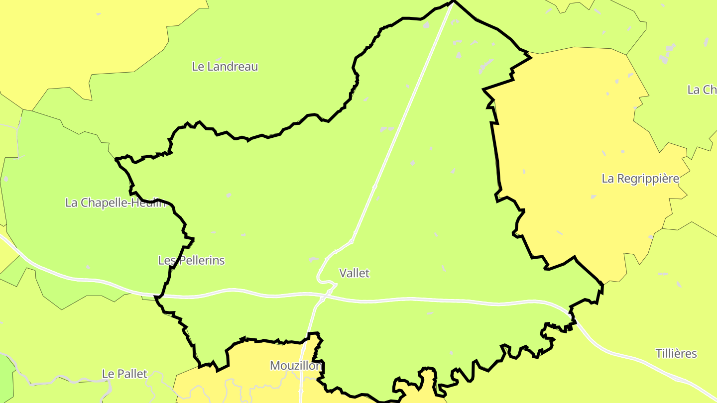 Carte des prix de l'immobilier Vallet