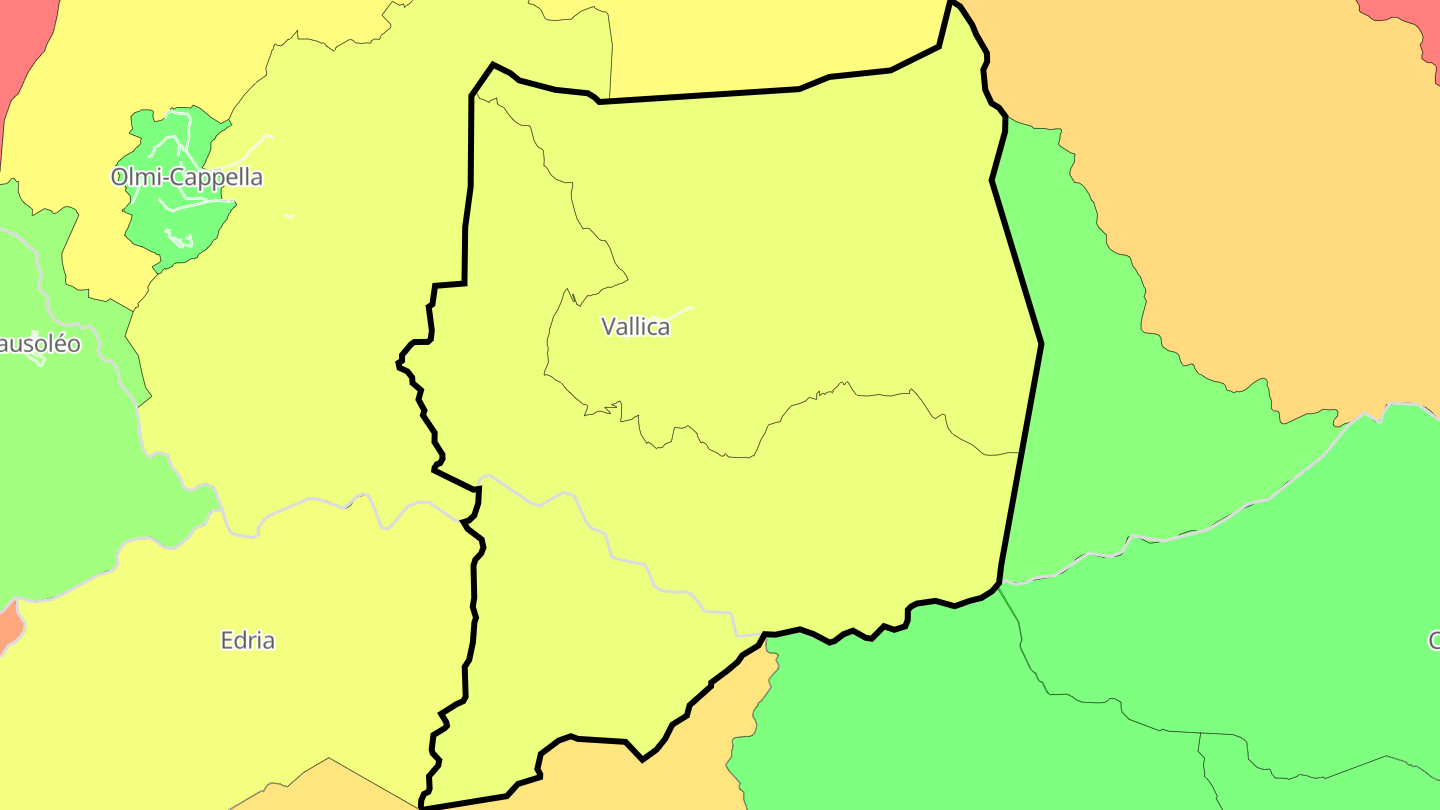 Carte des prix de l'immobilier Vallica