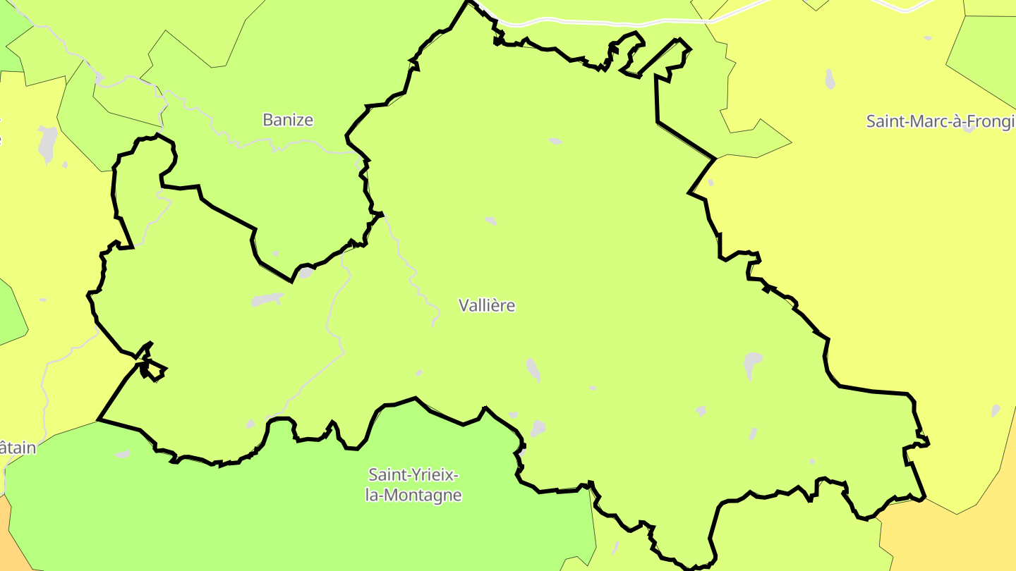 Carte des prix de l'immobilier Vallière