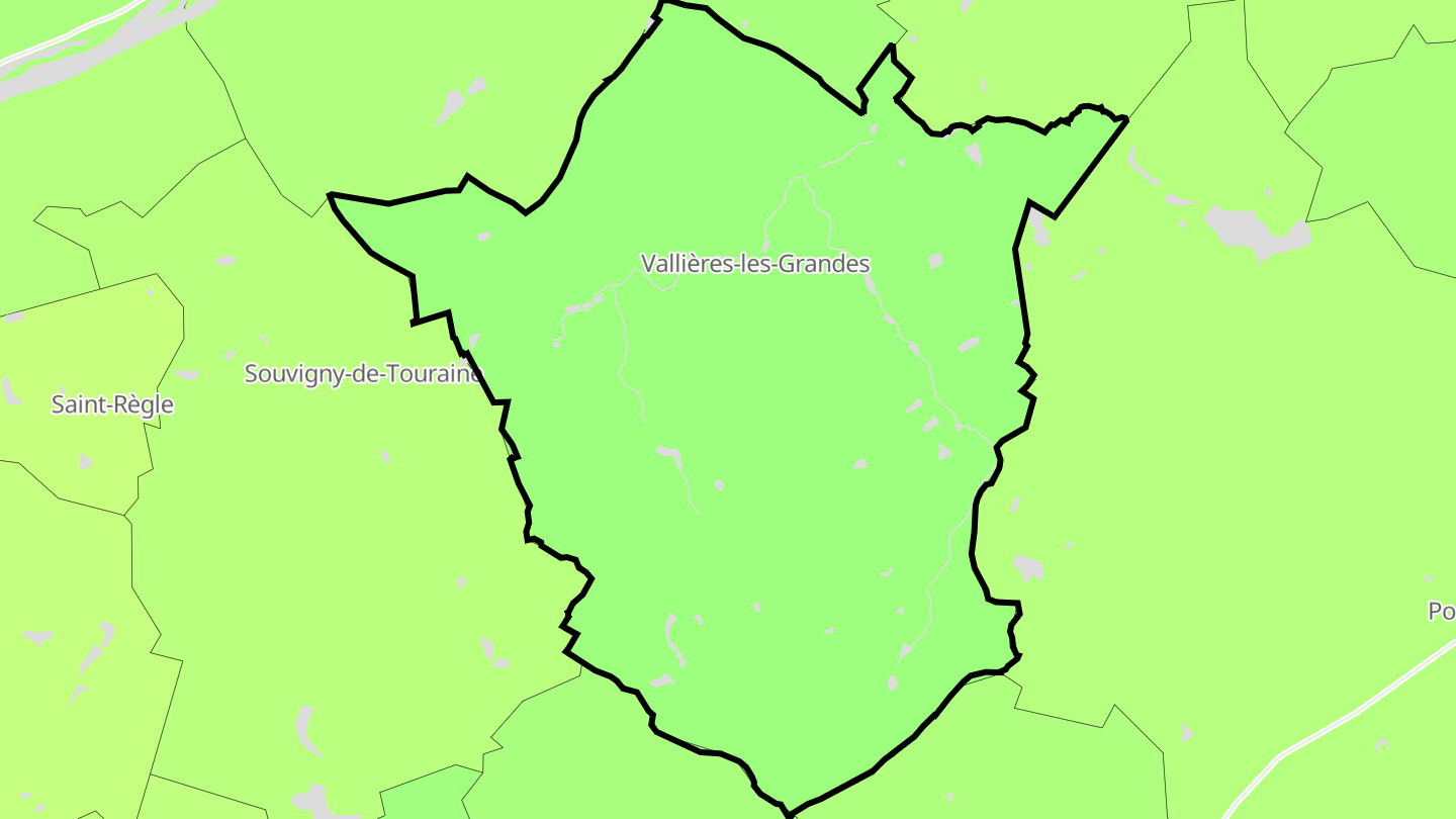 Carte des prix de l'immobilier Vallières-les-Grandes