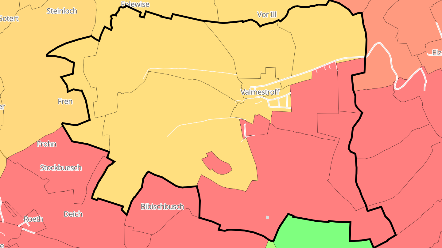 Carte des prix de l'immobilier Valmestroff