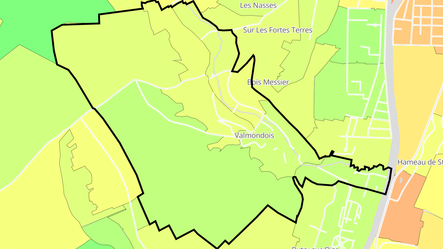 Carte des prix de l'immobilier Valmondois