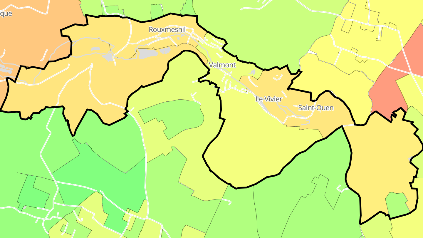 Carte des prix de l'immobilier Valmont