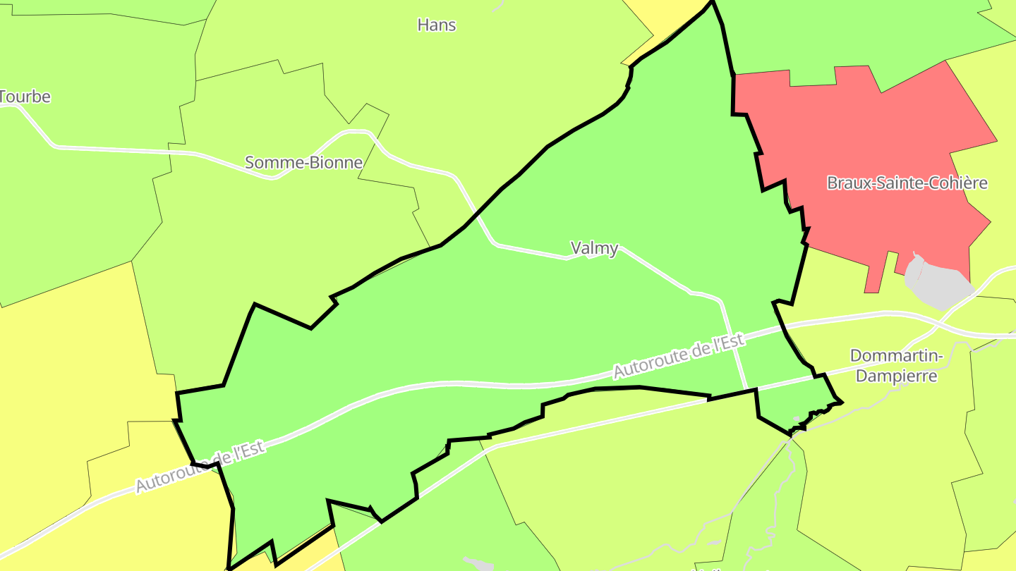 Carte des prix de l'immobilier Valmy