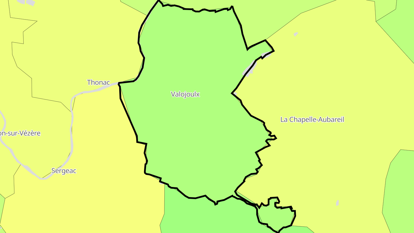 Carte des prix de l'immobilier Valojoulx