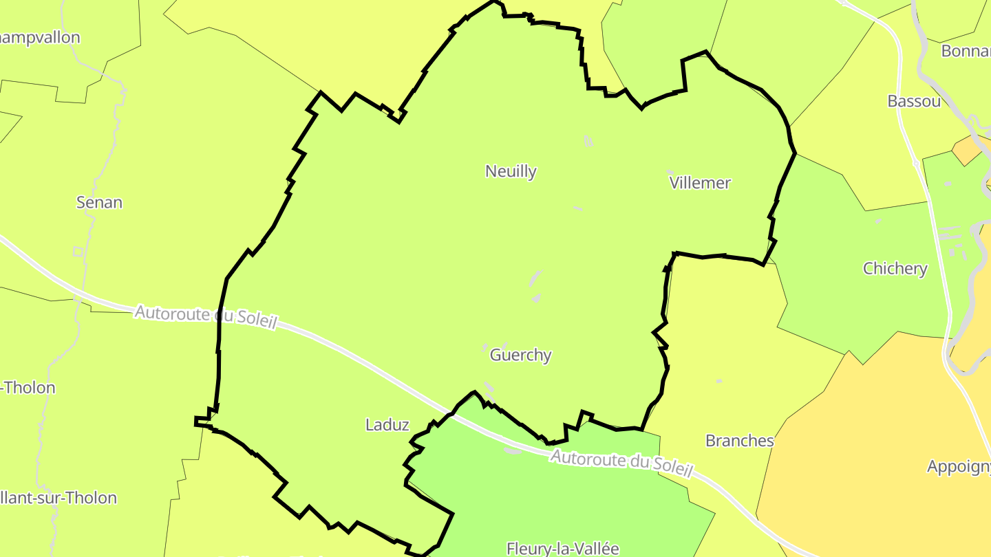 Carte des prix de l'immobilier Valravillon