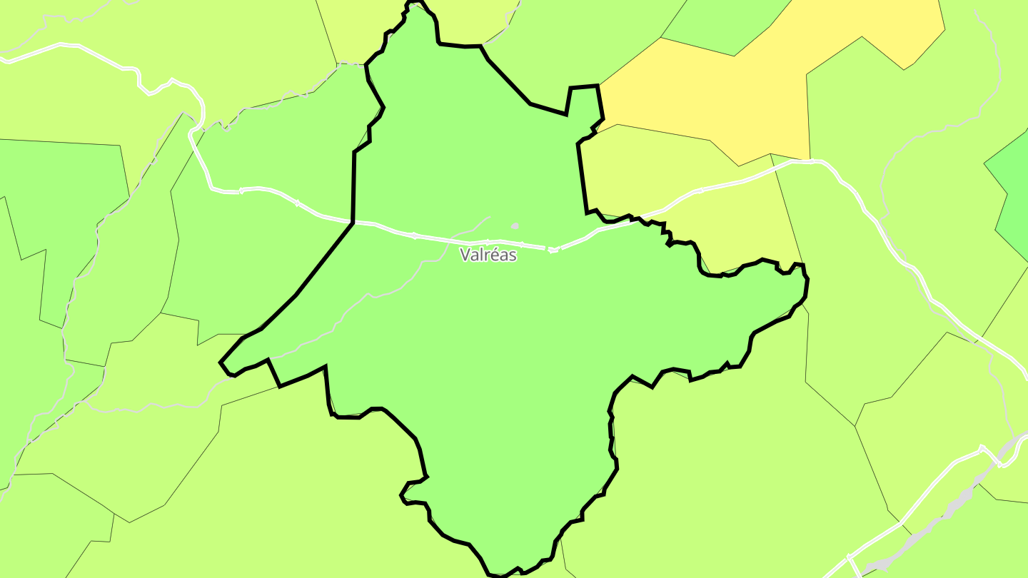 Carte des prix de l'immobilier Valréas