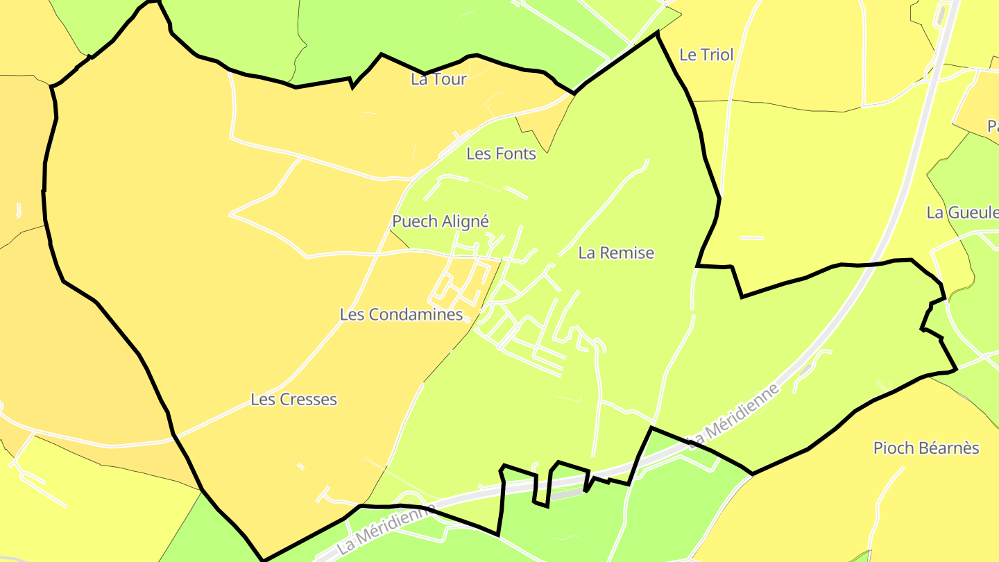 Carte des prix de l'immobilier Valros