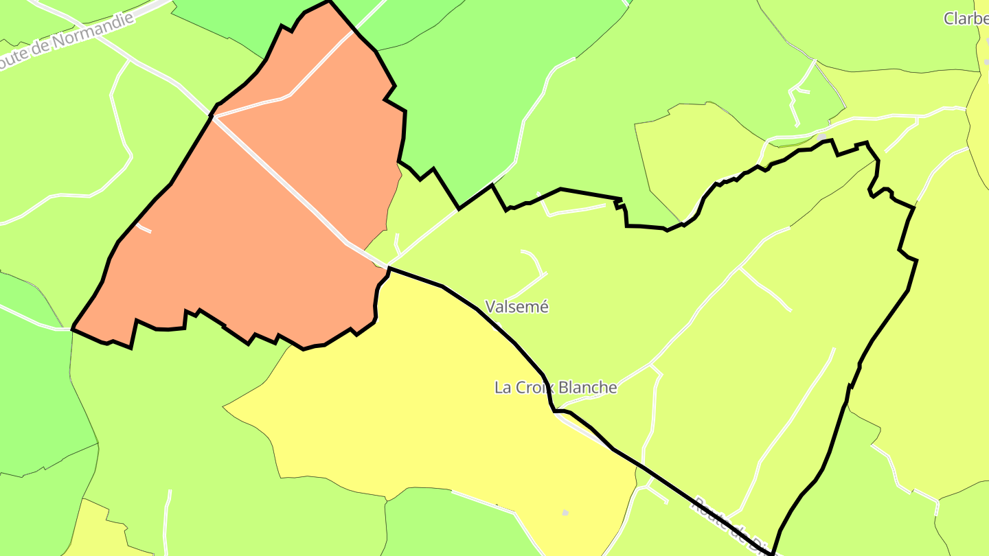 Carte des prix de l'immobilier Valsemé