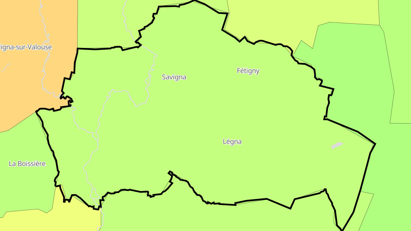 Carte des prix de l'immobilier Valzin-en-Petite-Montagne