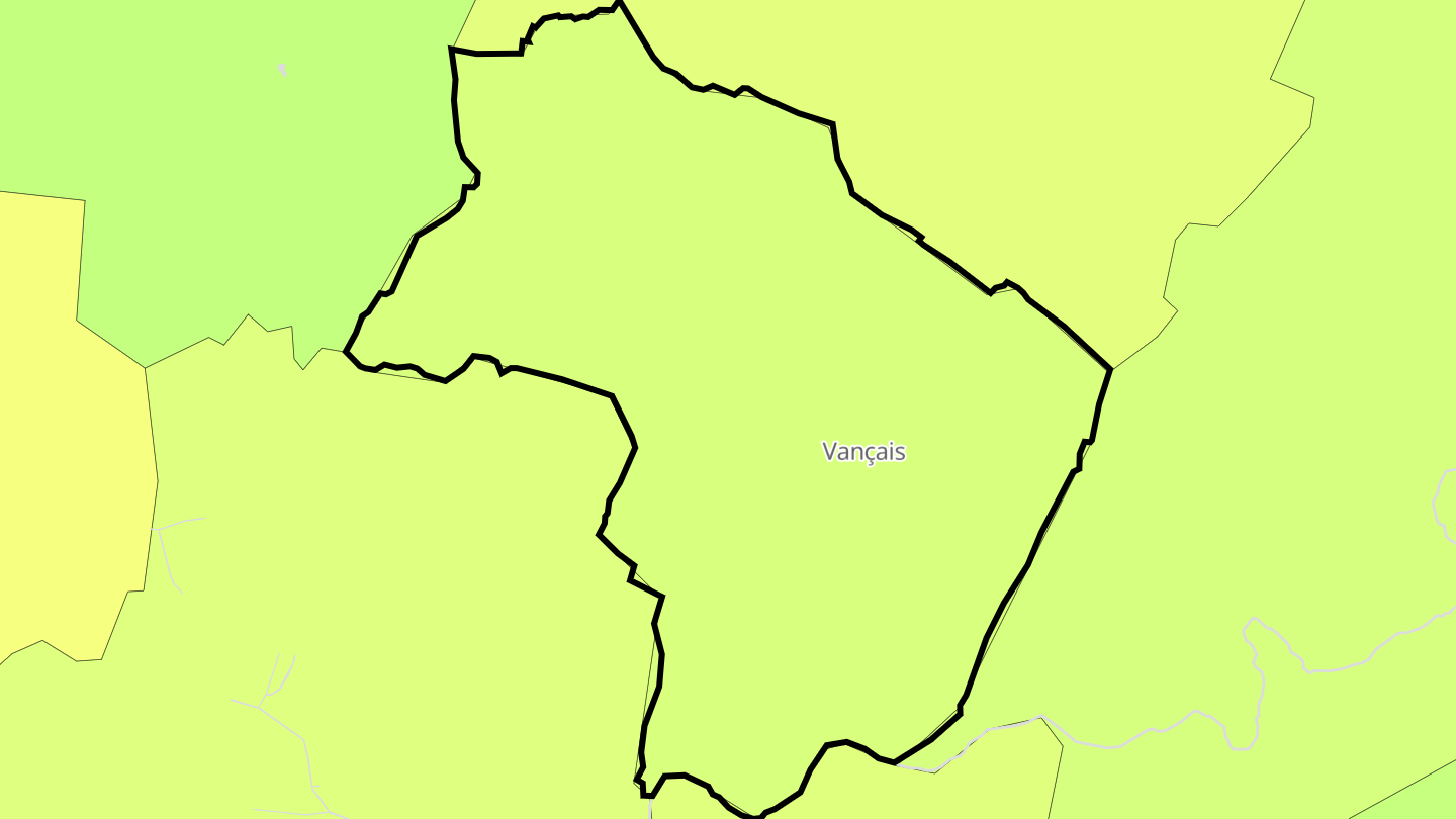 Carte des prix de l'immobilier Vançais