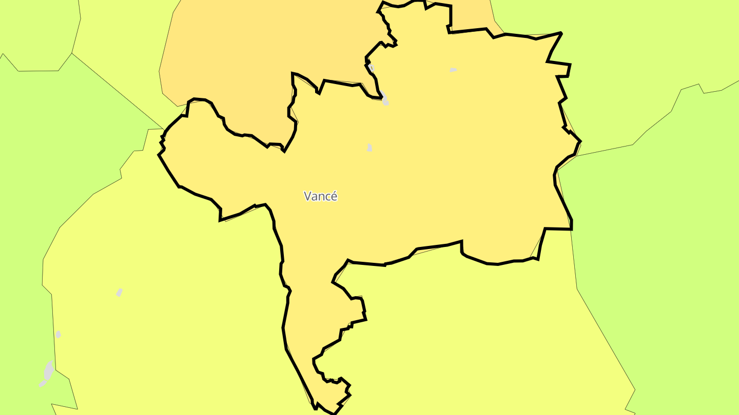 Carte des prix de l'immobilier Vancé