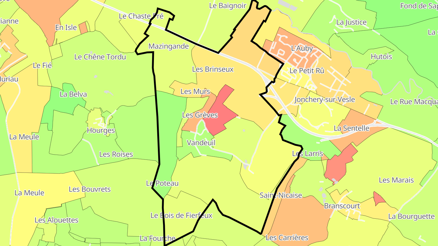 Carte des prix de l'immobilier Vandeuil