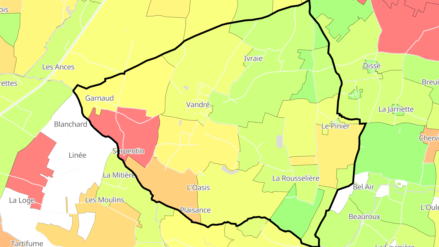 Carte des prix de l'immobilier Vandré