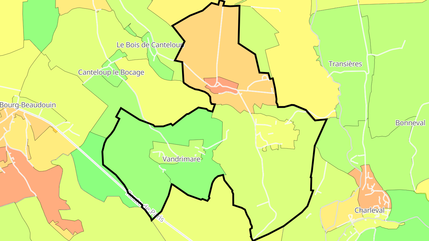 Carte des prix de l'immobilier Vandrimare