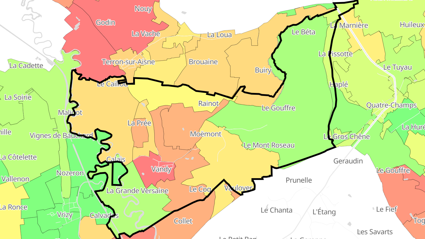 Carte des prix de l'immobilier Vandy