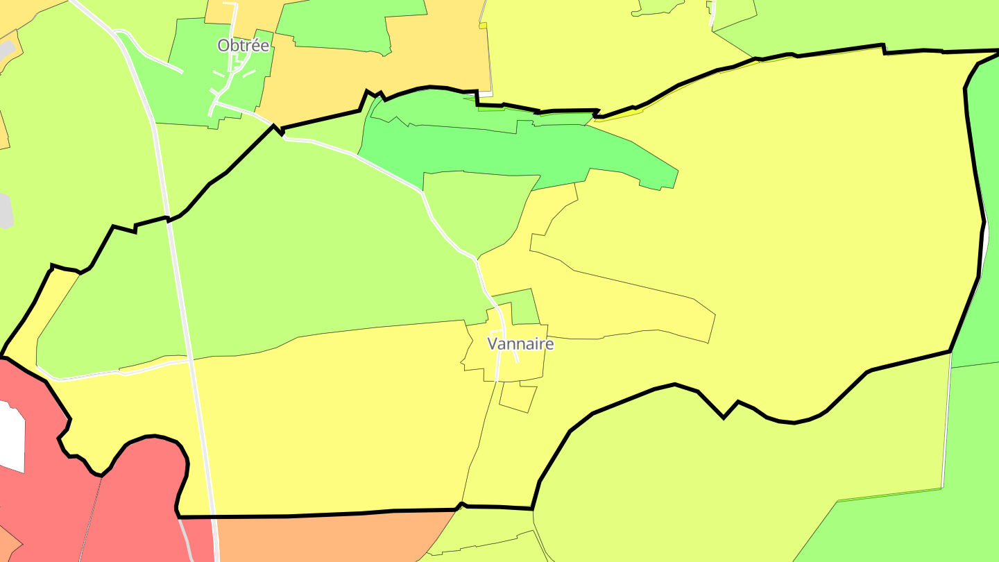 Carte des prix de l'immobilier Vannaire