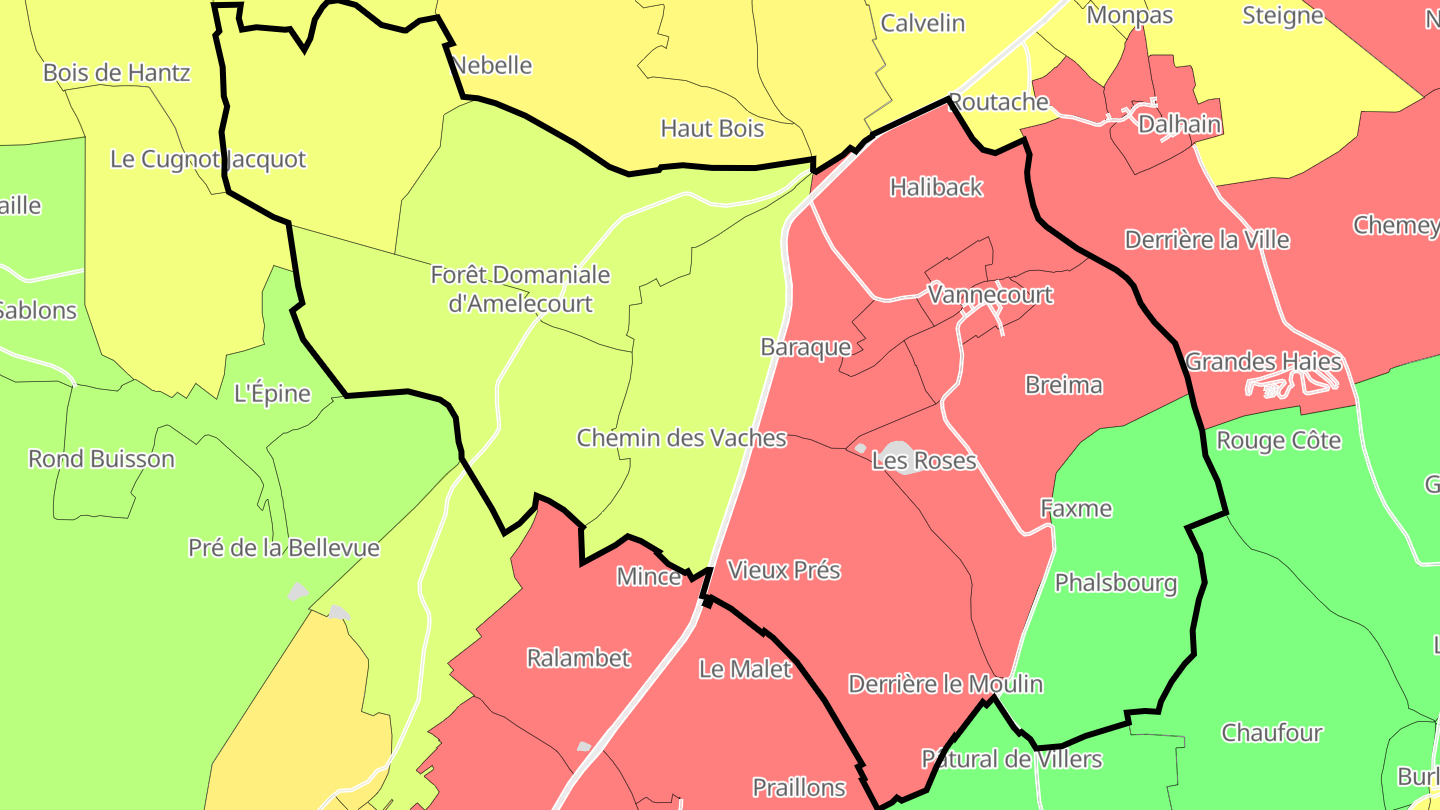 Carte des prix de l'immobilier Vannecourt