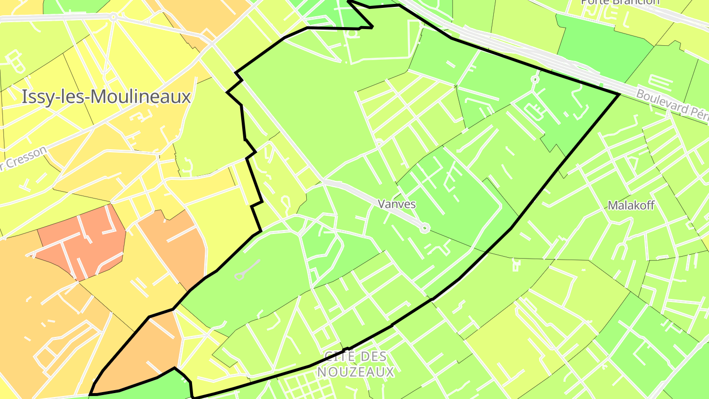 Carte des prix de l'immobilier Vanves