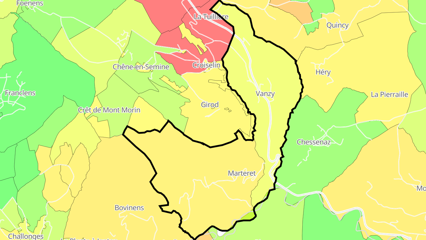 Carte des prix de l'immobilier Vanzy