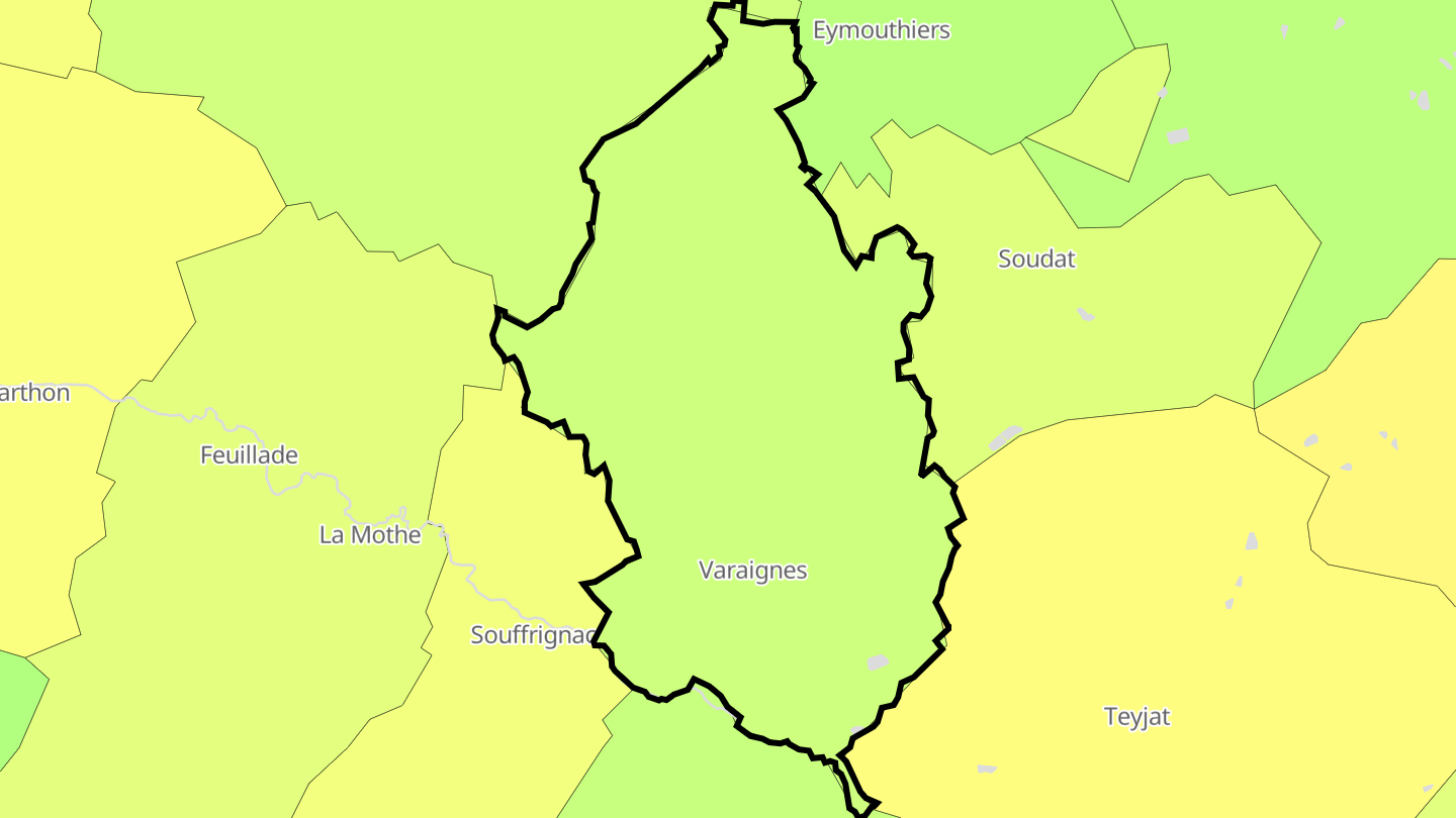 Carte des prix de l'immobilier Varaignes