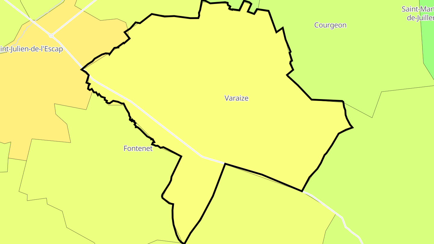 Carte des prix de l'immobilier Varaize