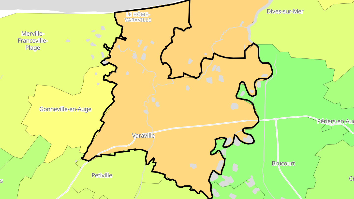 Carte des prix de l'immobilier Varaville