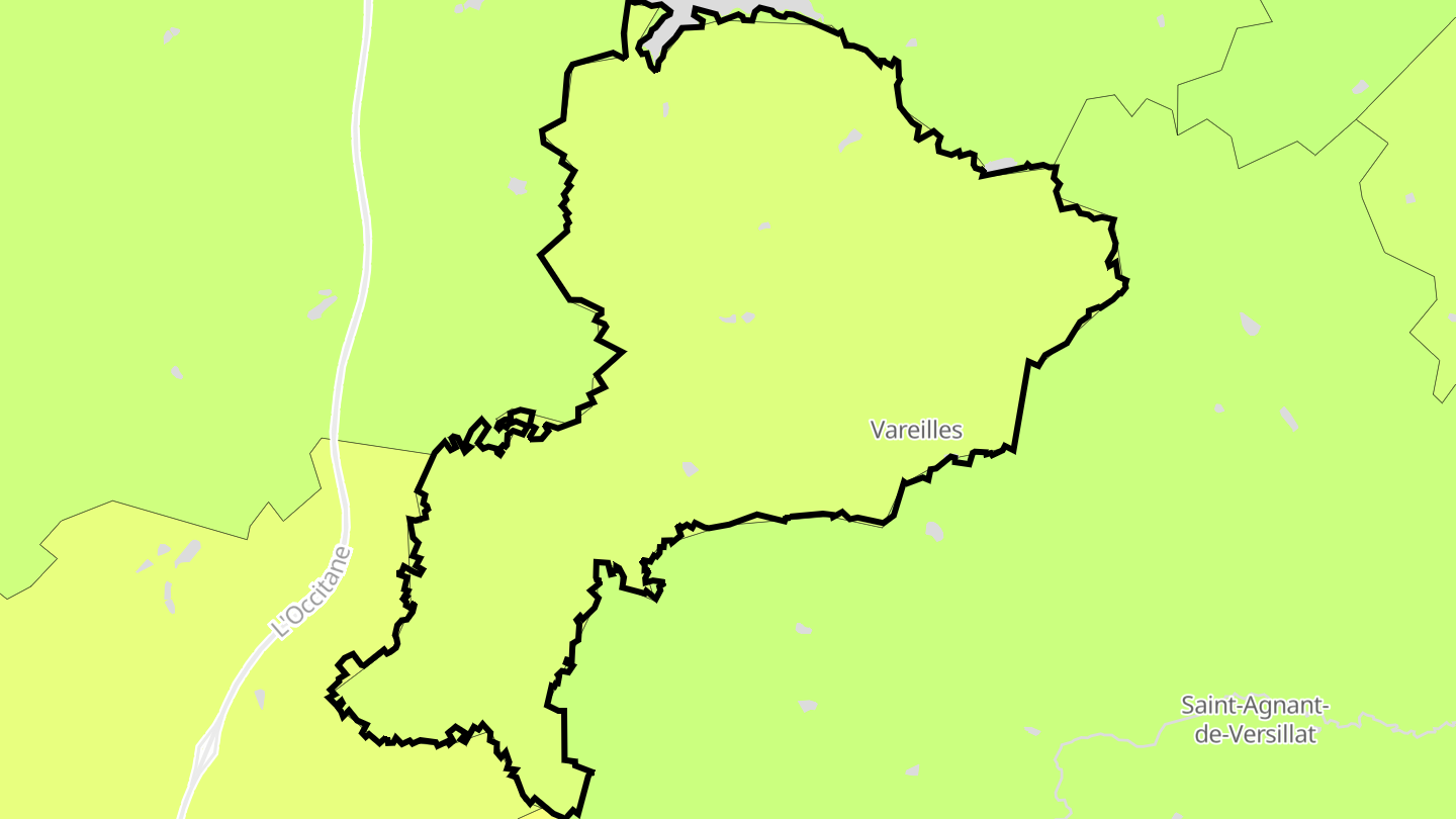 Carte des prix de l'immobilier Vareilles