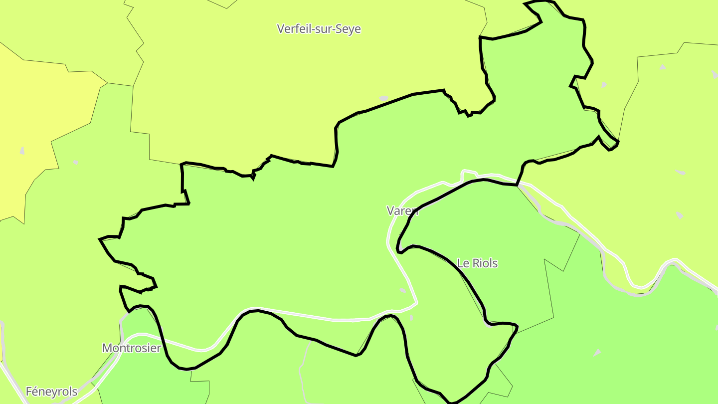 Carte des prix de l'immobilier Varen