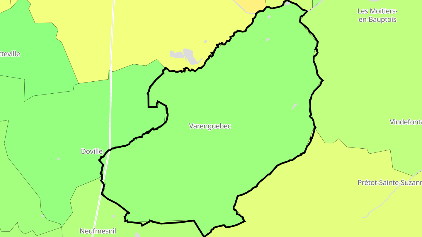 Carte des prix de l'immobilier Varenguebec