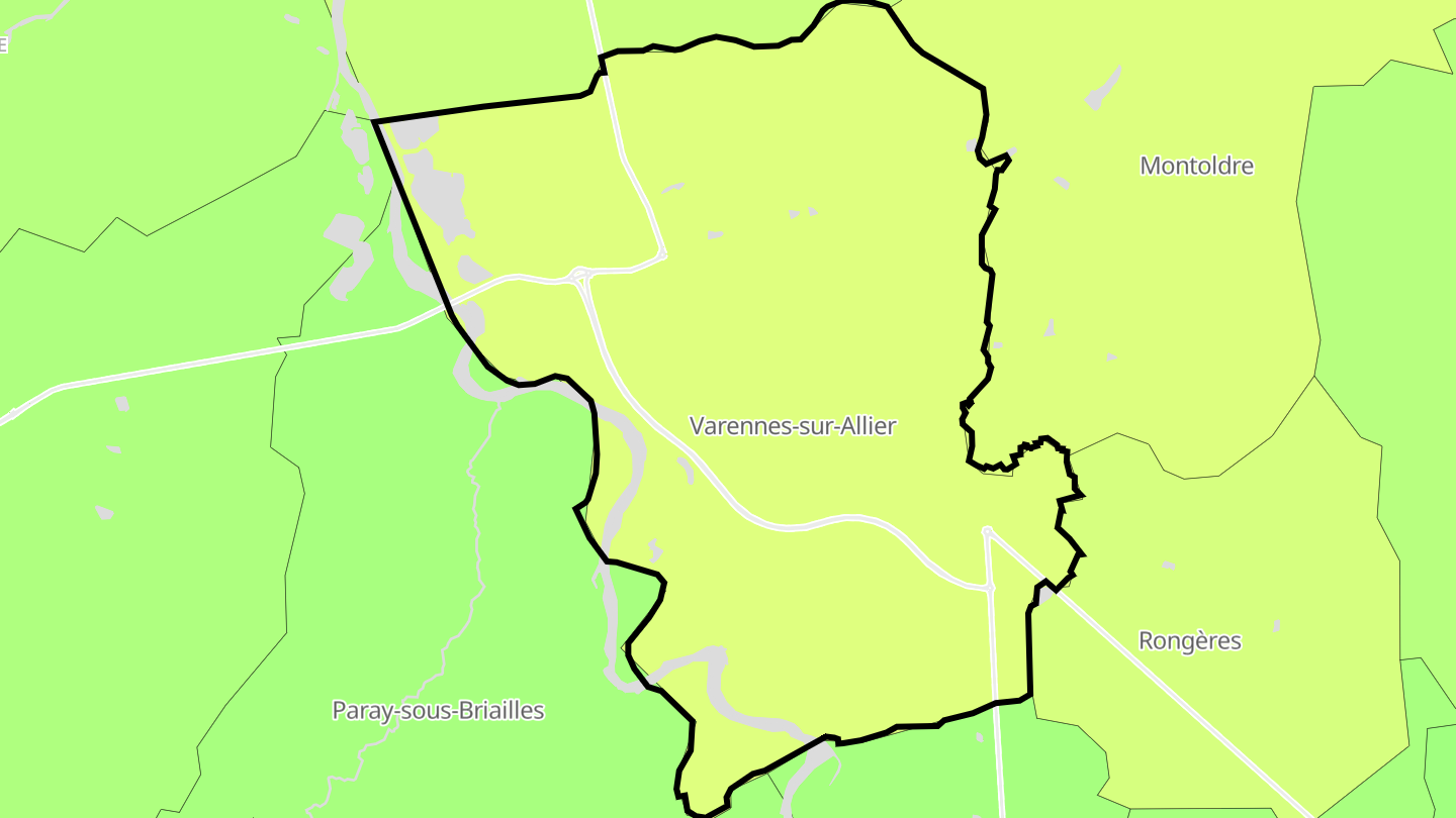 Carte des prix de l'immobilier Varennes-sur-Allier