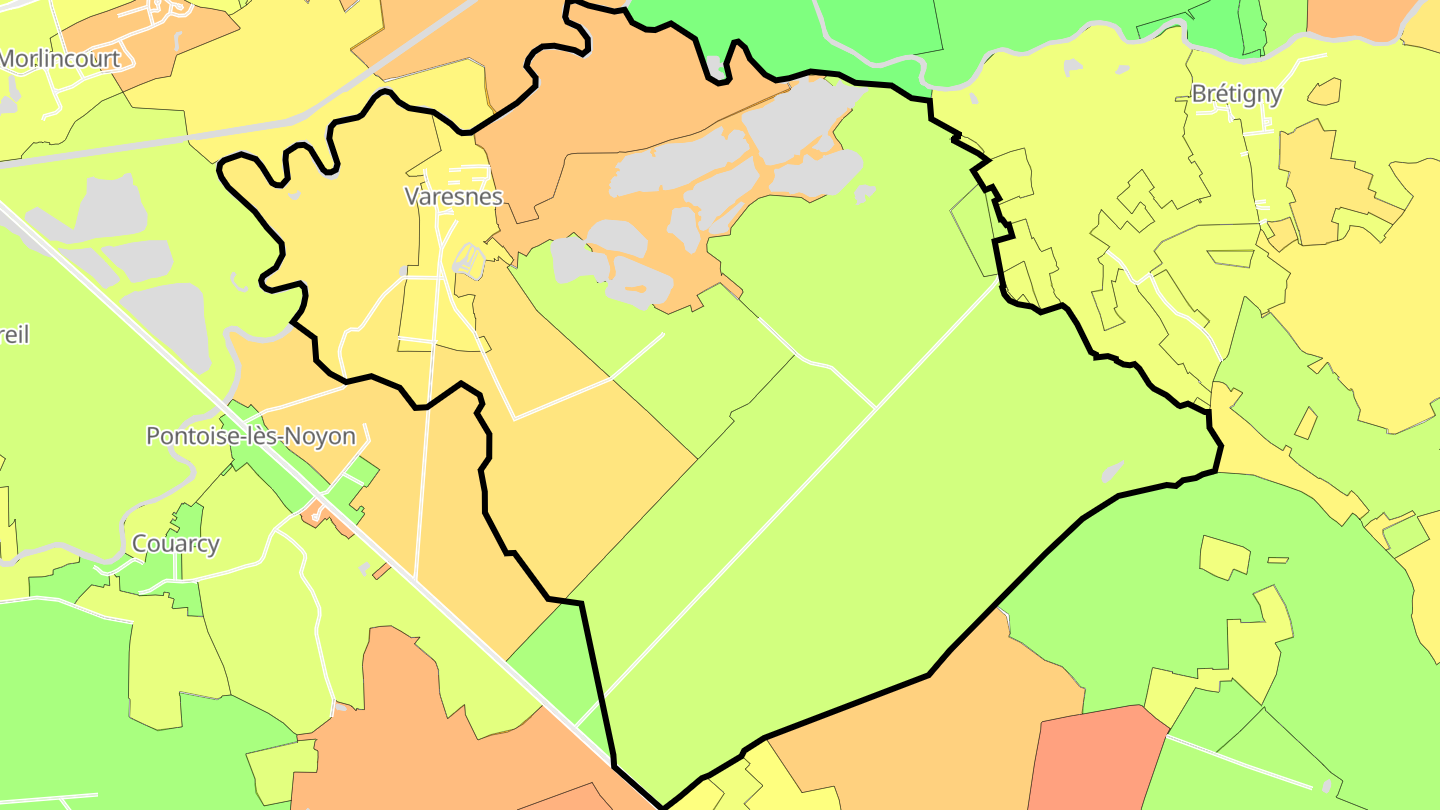 Carte des prix de l'immobilier Varesnes