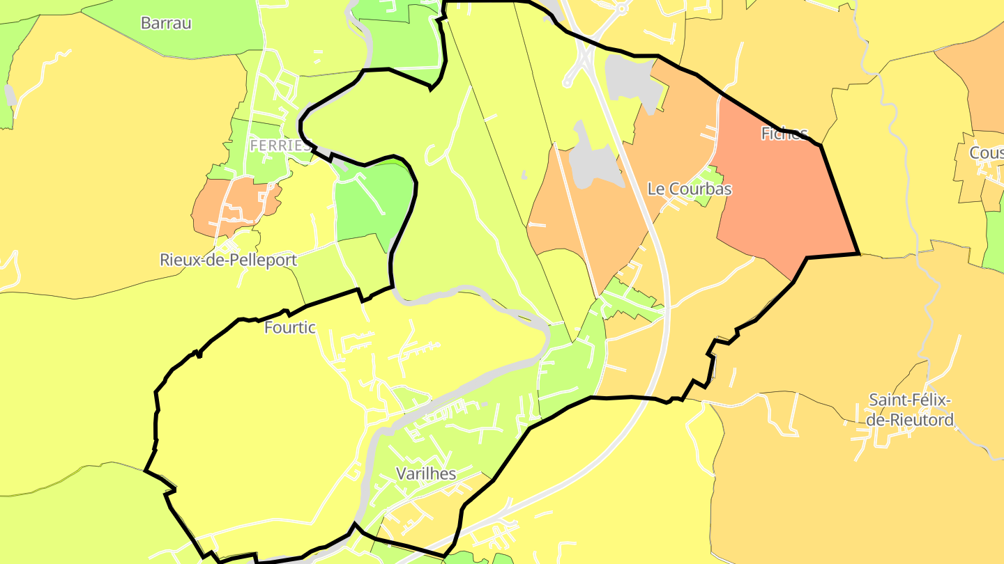 Carte des prix de l'immobilier Varilhes