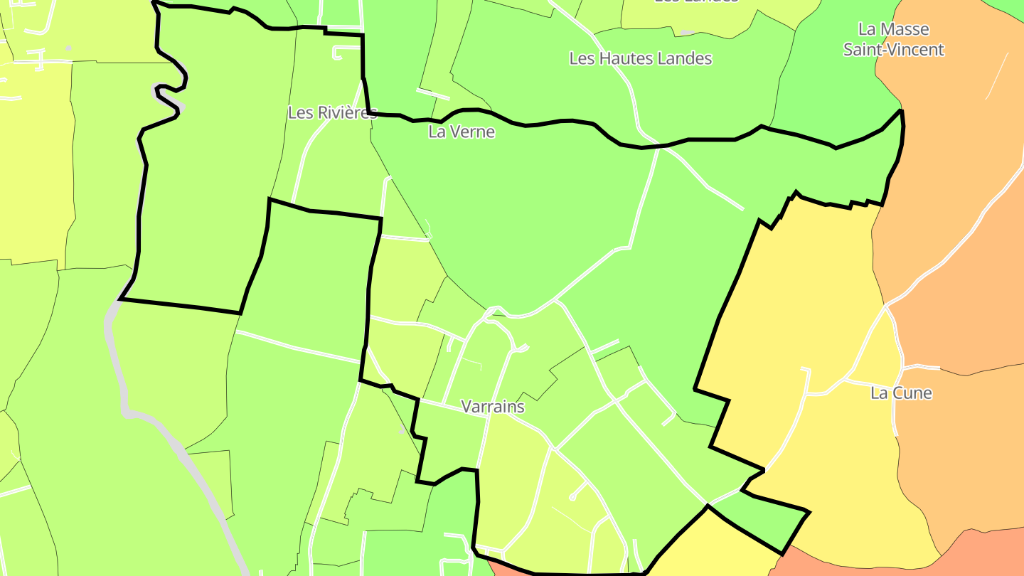 Carte des prix de l'immobilier Varrains
