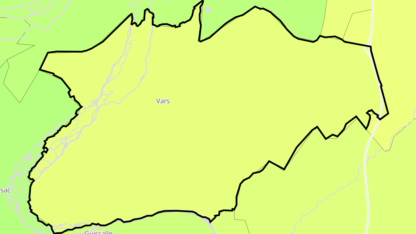 Carte des prix de l'immobilier Vars