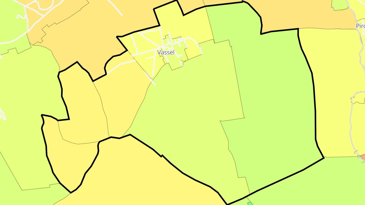 Carte des prix de l'immobilier Vassel