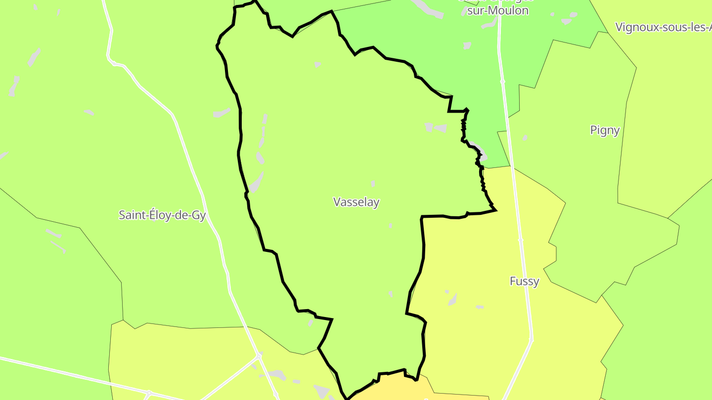 Carte des prix de l'immobilier Vasselay