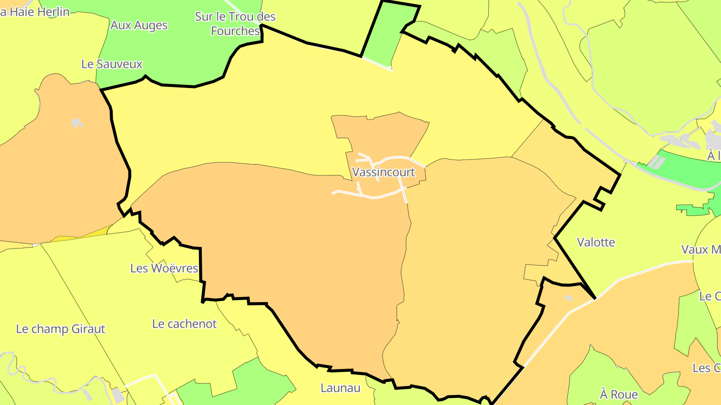Carte des prix de l'immobilier Vassincourt