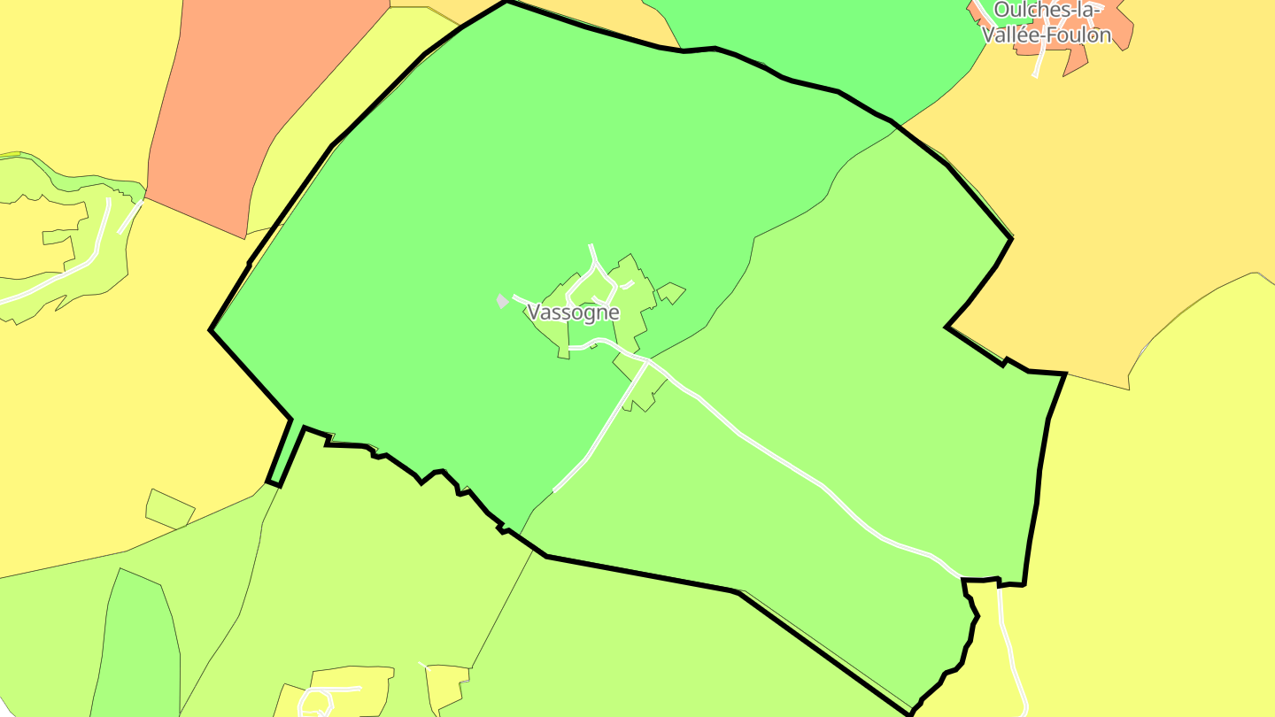 Carte des prix de l'immobilier Vassogne