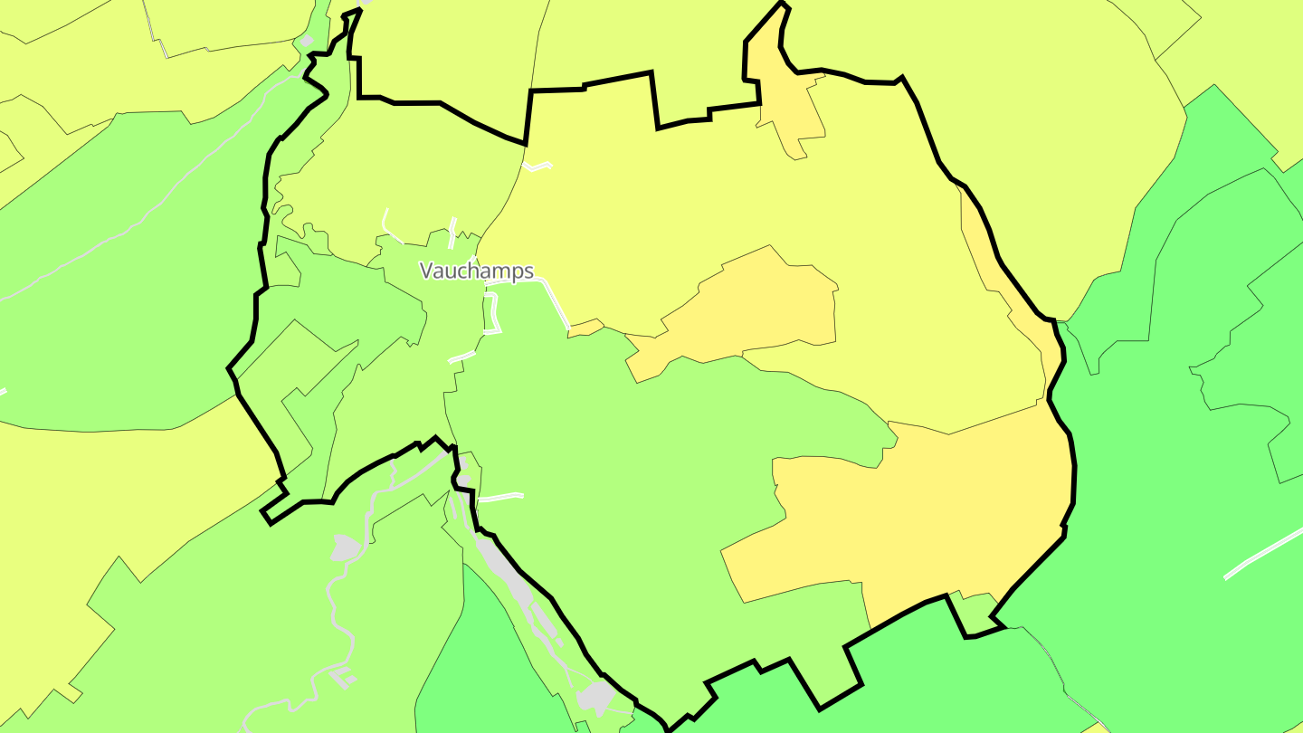 Carte des prix de l'immobilier Vauchamps